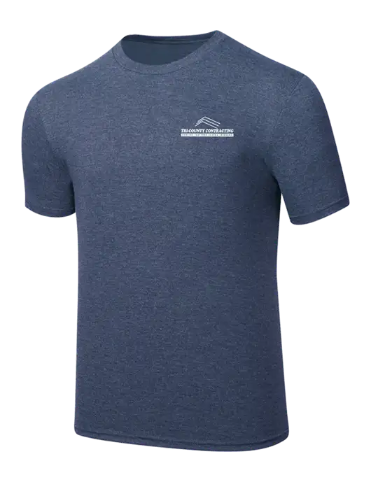 Simply Soft Navy Frost 4.5oz  Poly/Combed Ring Spun Cotton T-Shirt w/Tri-County Logo