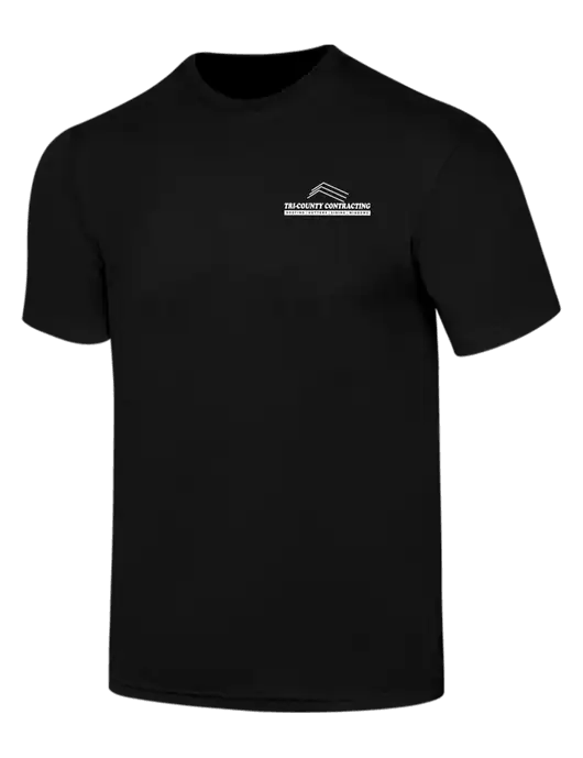 Simply Soft Black 4.5oz  Poly/Combed Ring Spun Cotton T-Shirt w/Tri-County Logo