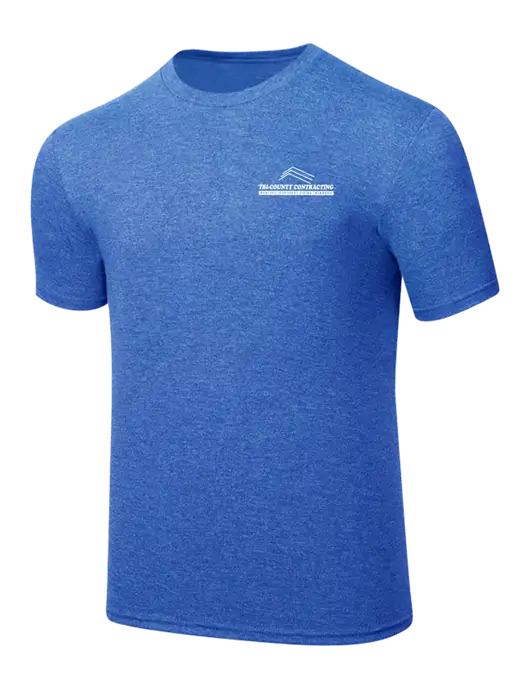 Simply Soft Royal Frost 4.5oz  Poly/Combed Ring Spun Cotton T-Shirt w/Tri-County Logo