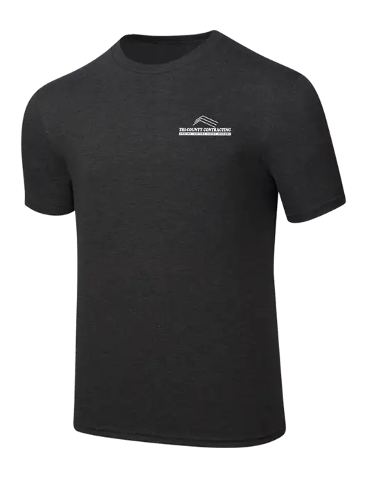 Simply Soft Black Frost 4.5oz  Poly/Combed Ring Spun Cotton T-Shirt w/Tri-County Logo