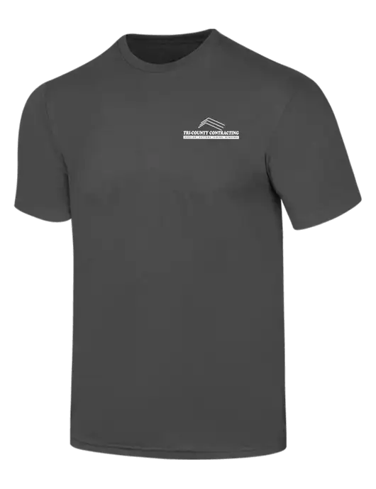 Simply Soft Charcoal 4.5oz  Poly/Combed Ring Spun Cotton T-Shirt w/Tri-County Logo