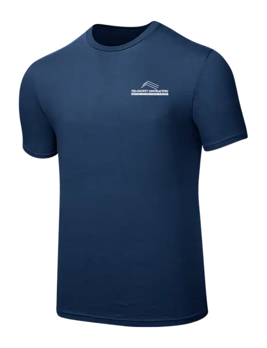 Seriously Soft Deep Slate Blue T-Shirt w/Tri-County Logo