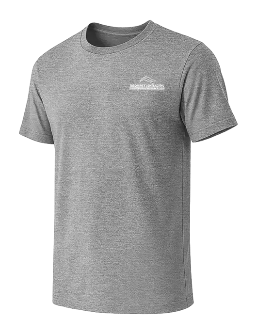 BELLA+CANVAS Heather Grey CVC Short Sleeve Tee w/Tri-County Logo