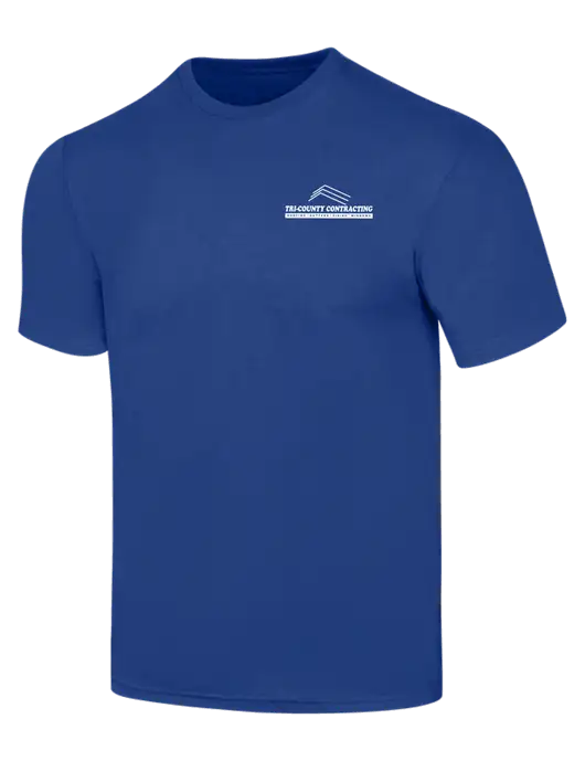 Simply Soft Dark Royal 4.5oz  Poly/Combed Ring Spun Cotton T-Shirt w/Tri-County Logo