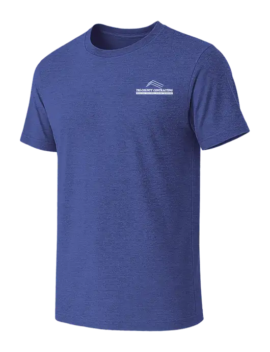BELLA+CANVAS Heather Royal CVC Short Sleeve Tee w/Tri-County Logo