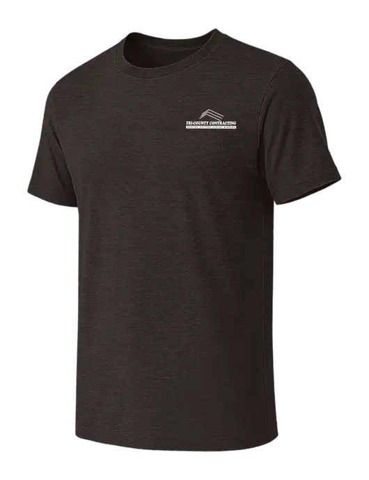 BELLA+CANVAS Dark Grey Heather CVC Short Sleeve Tee w/Tri-County Logo