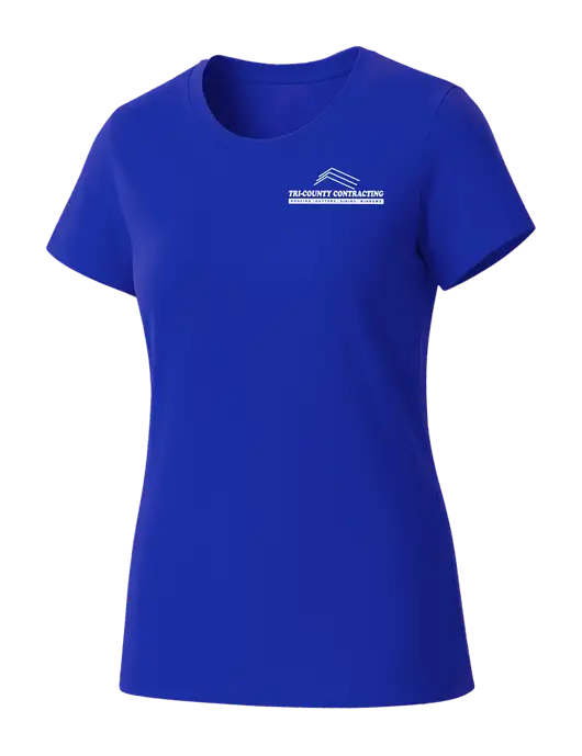 Womens Seriously Soft Royal T-Shirt w/Tri-County Logo