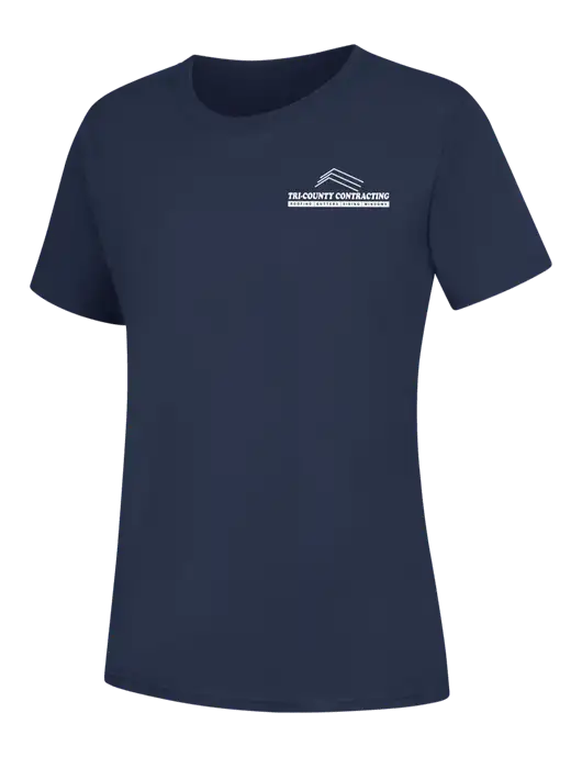 Womens Navy Core Blend Tee w/Tri-County Logo