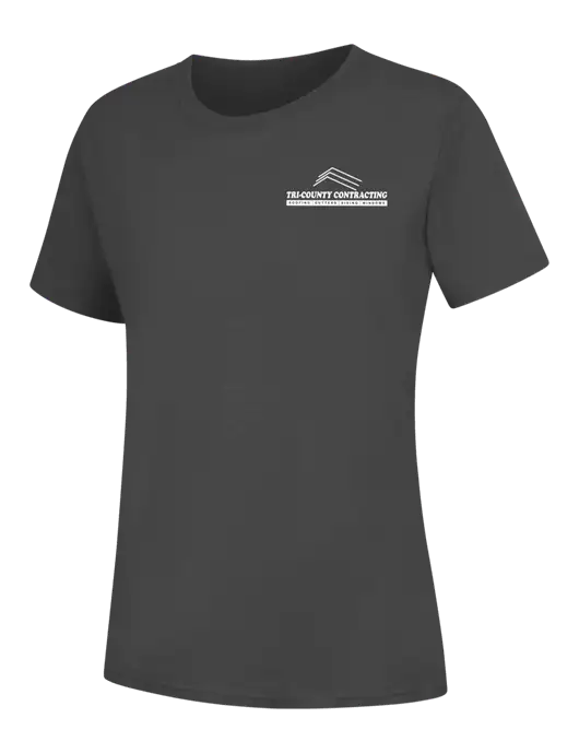 Womens Charcoal Core Blend Tee w/Tri-County Logo