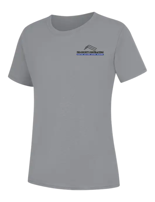 Womens Light Grey Heather Core Blend Tee w/Tri-County Logo