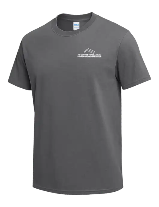 Medium Grey Heavyweight 6.1 oz T-Shirt w/Tri-County Logo