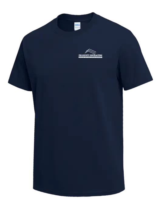 Navy Heavyweight 6.1 oz T-Shirt w/Tri-County Logo