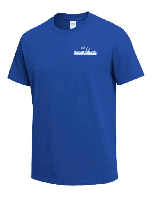 Dark Royal Heavyweight 6.1 oz T-Shirt w/Tri-County Logo