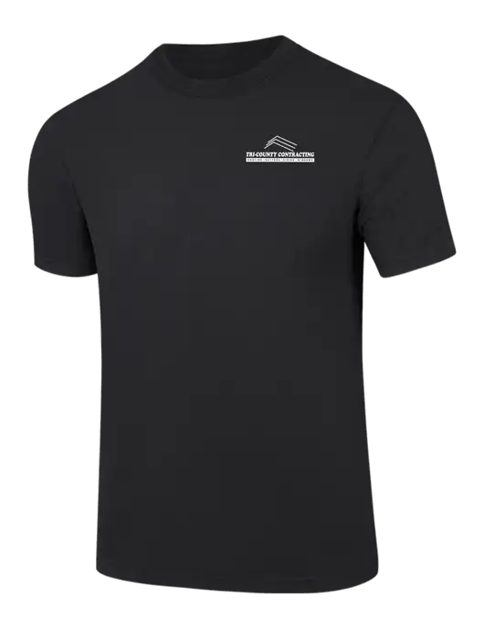 Comfort Colors 6.1 oz Black Heavyweight Ring Spun T-Shirt w/Tri-County Logo
