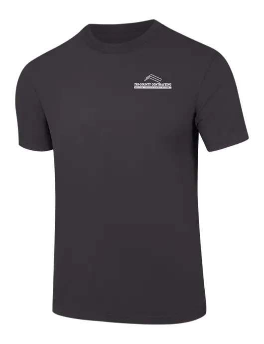 Comfort Colors 6.1 oz Dark Grey Heavyweight Ring Spun T-Shirt w/Tri-County Logo