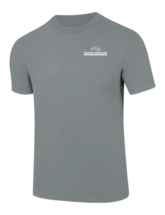 Comfort Colors 6.1 oz Medium Grey Heavyweight Ring Spun T-Shirt w/Tri-County Logo