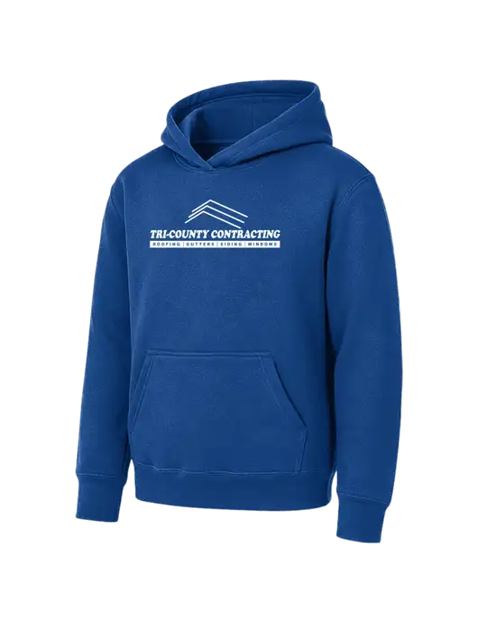 Youth Royal 7.8 oz Pullover Hooded Sweatshirt w/Tri-County Logo