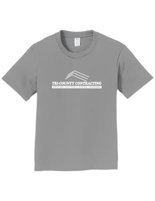 Youth Ring Spun Medium Grey 4.5 oz T-Shirt w/Tri-County Logo