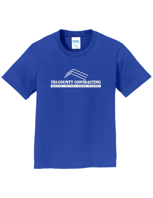 Youth Ring Spun Royal 4.5 oz T-Shirt w/Tri-County Logo